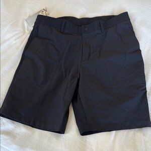 Adidas Black Flat Front Shorts for Business Casual
